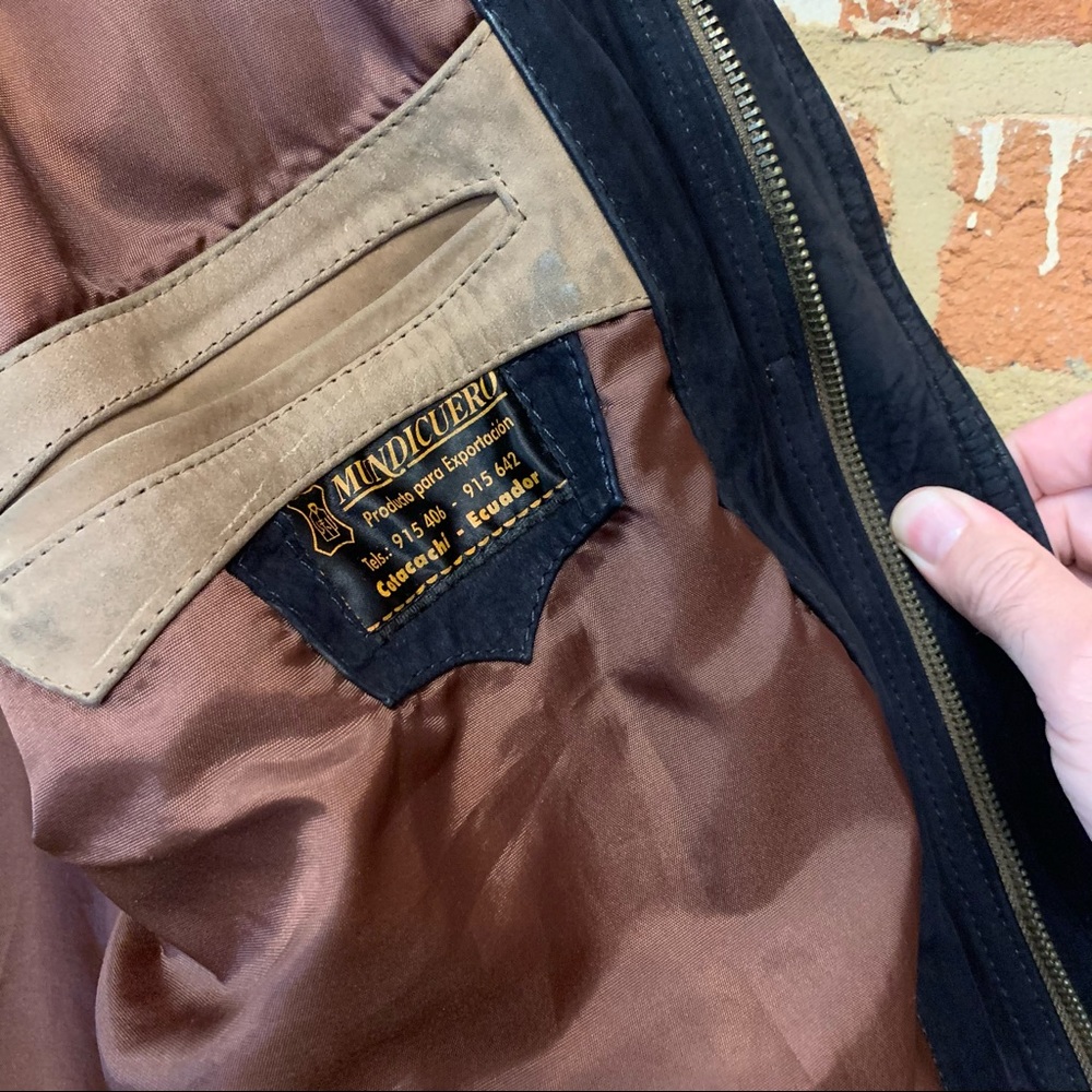 Vintage Leather / Suede Ecuador Designer Jacket - Picture 7 of 7